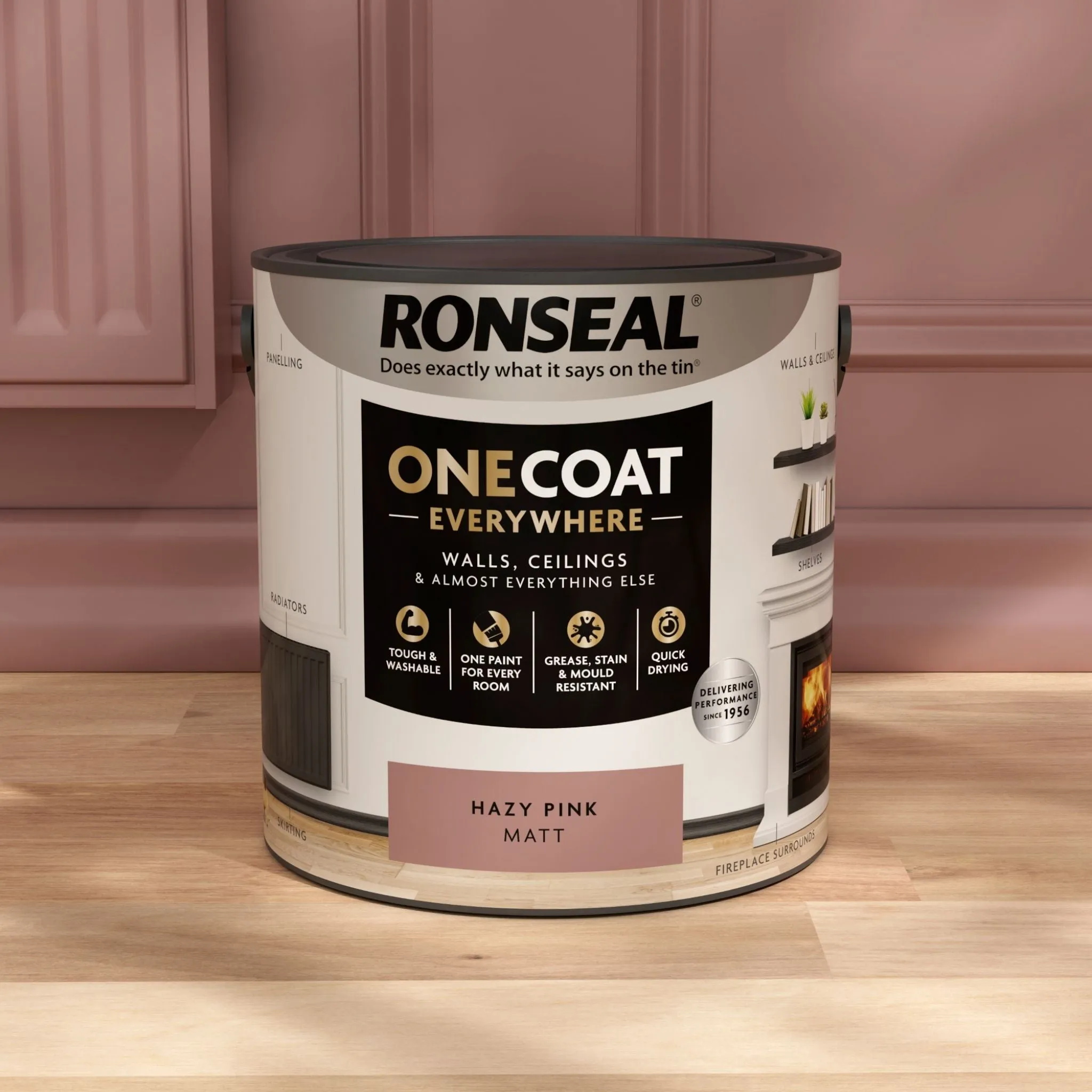 Ronseal One Coat Everywhere Paint Hazy Pink