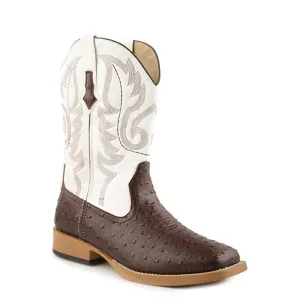 Roper Bump (White/Brown)- Mens Cowboy Boots