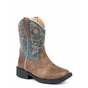 Roper Daniel (Blue/Brown) - Toddler Cowboy Boots