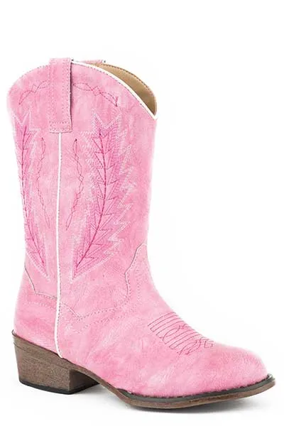 Roper Girls Fuchsia Pink Faux Leather Taylor Cowboy Boots 09-017-1939-2404