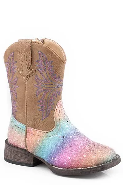 Roper Girls Glitter Rainbow Cowboy Boots 09-017-1903-2141