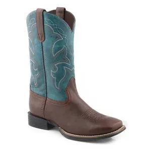 Roper Monterey (Teal Green / Tumbled Brown) - Men's Cowboy Boots