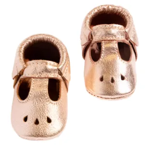 Rose Gold Mary Jane Baby Shoe