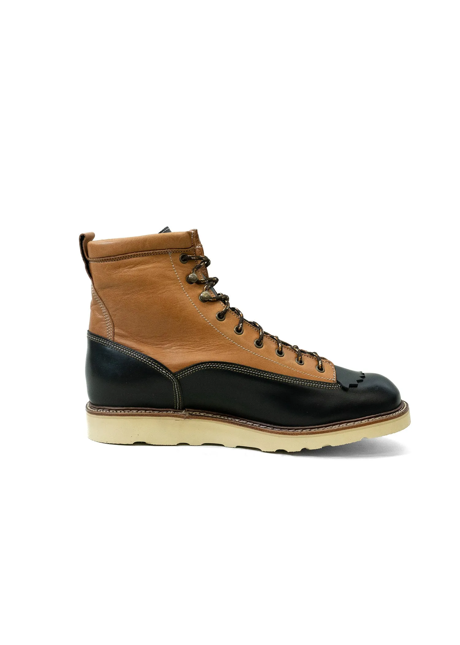 Sandmann Bozeman Boot in Black/Whiskey Cowhide