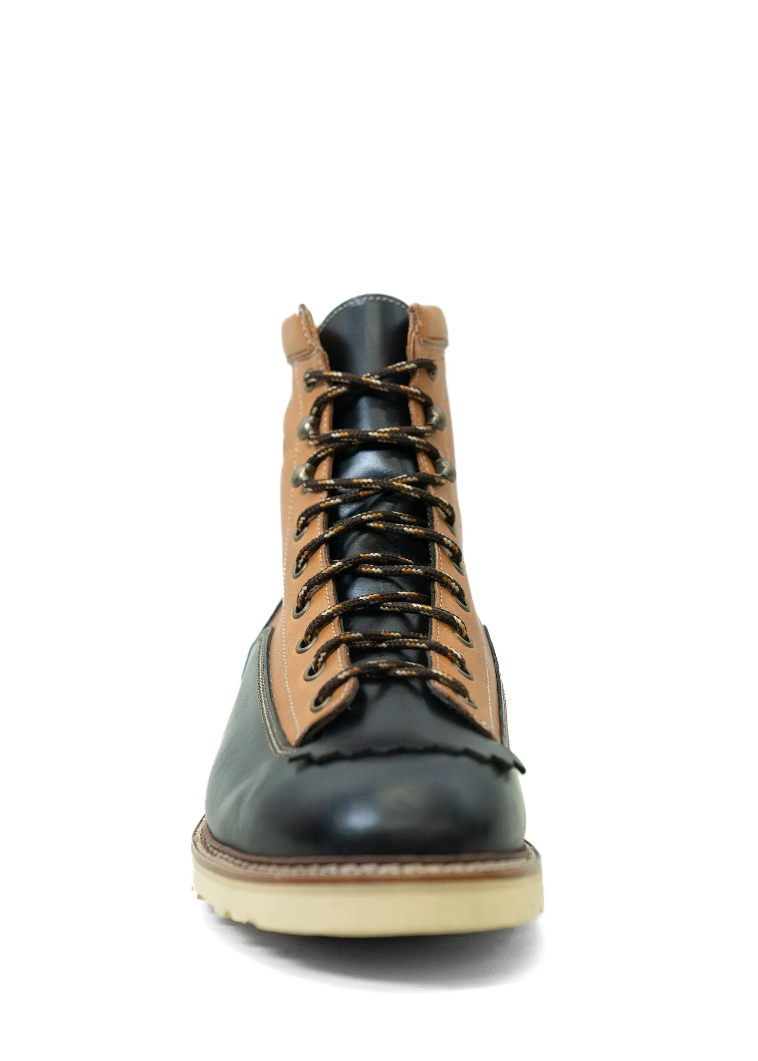 Sandmann Bozeman Boot in Black/Whiskey Cowhide