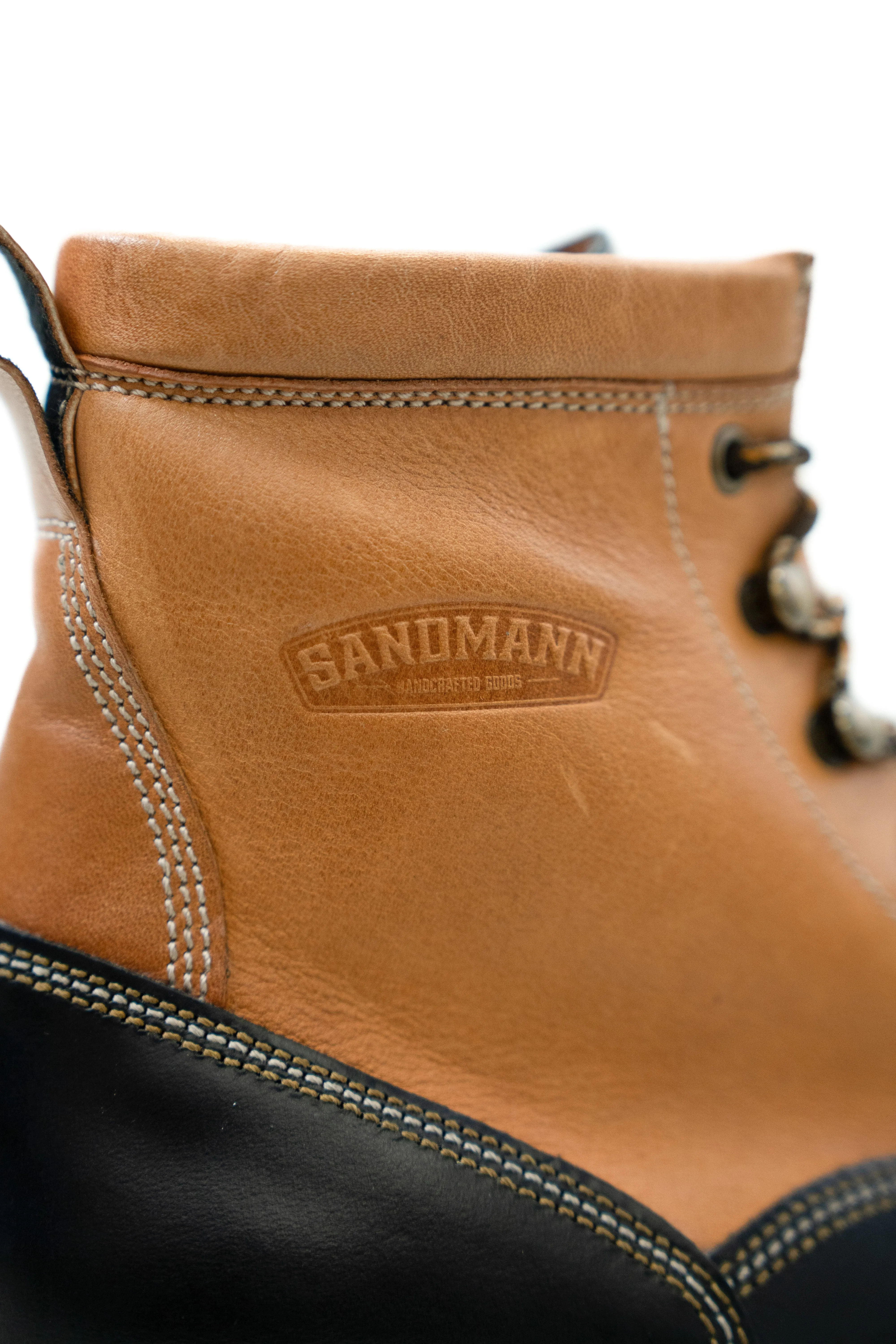 Sandmann Bozeman Boot in Black/Whiskey Cowhide