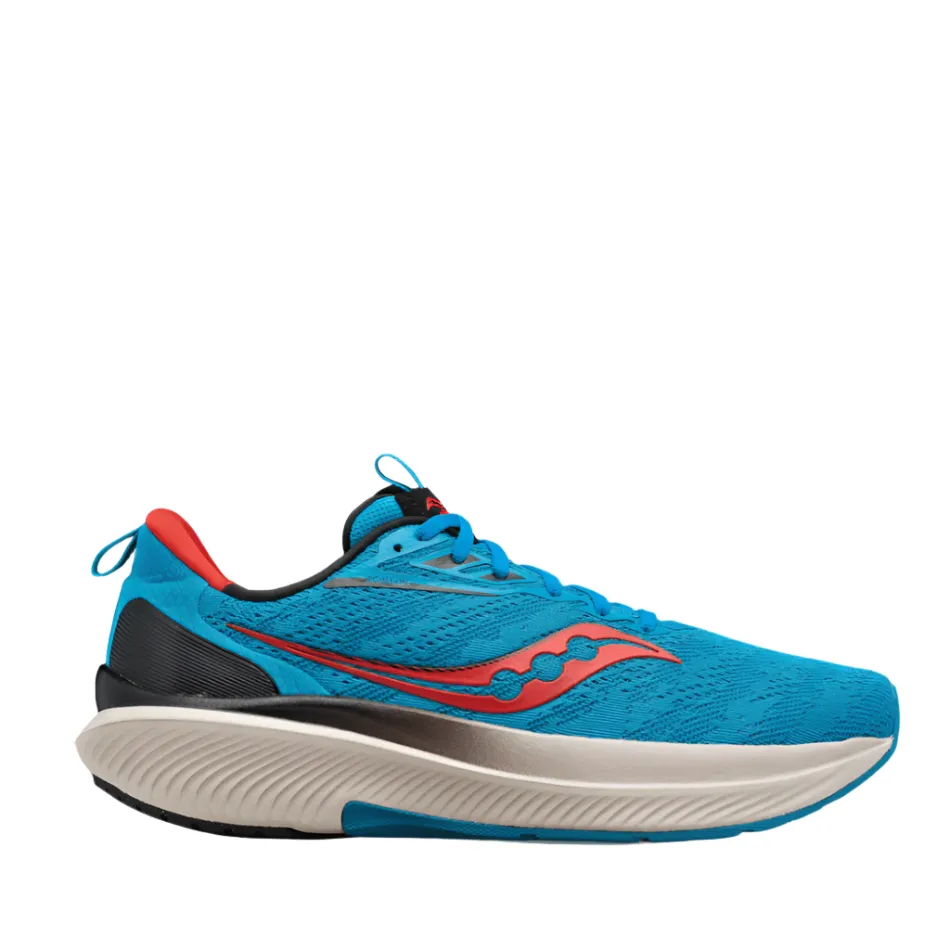 Saucony Echelon 9 Men's Running Shoes in Ocean/Red Rock AW23