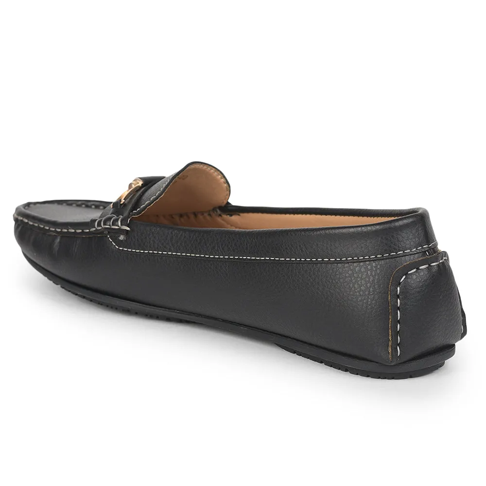 Senorita Casual Black Loafers For Women GI-SML-02 By Liberty