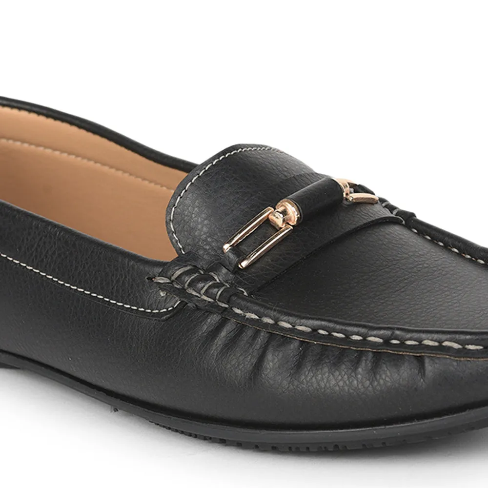 Senorita Casual Black Loafers For Women GI-SML-02 By Liberty