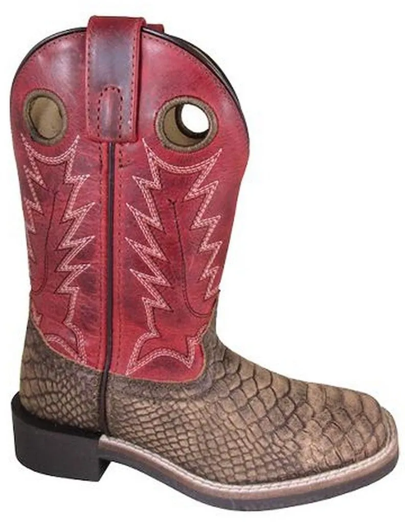 Smoky Mountain Boots Distressed Brown Viper Print Boots for Kids