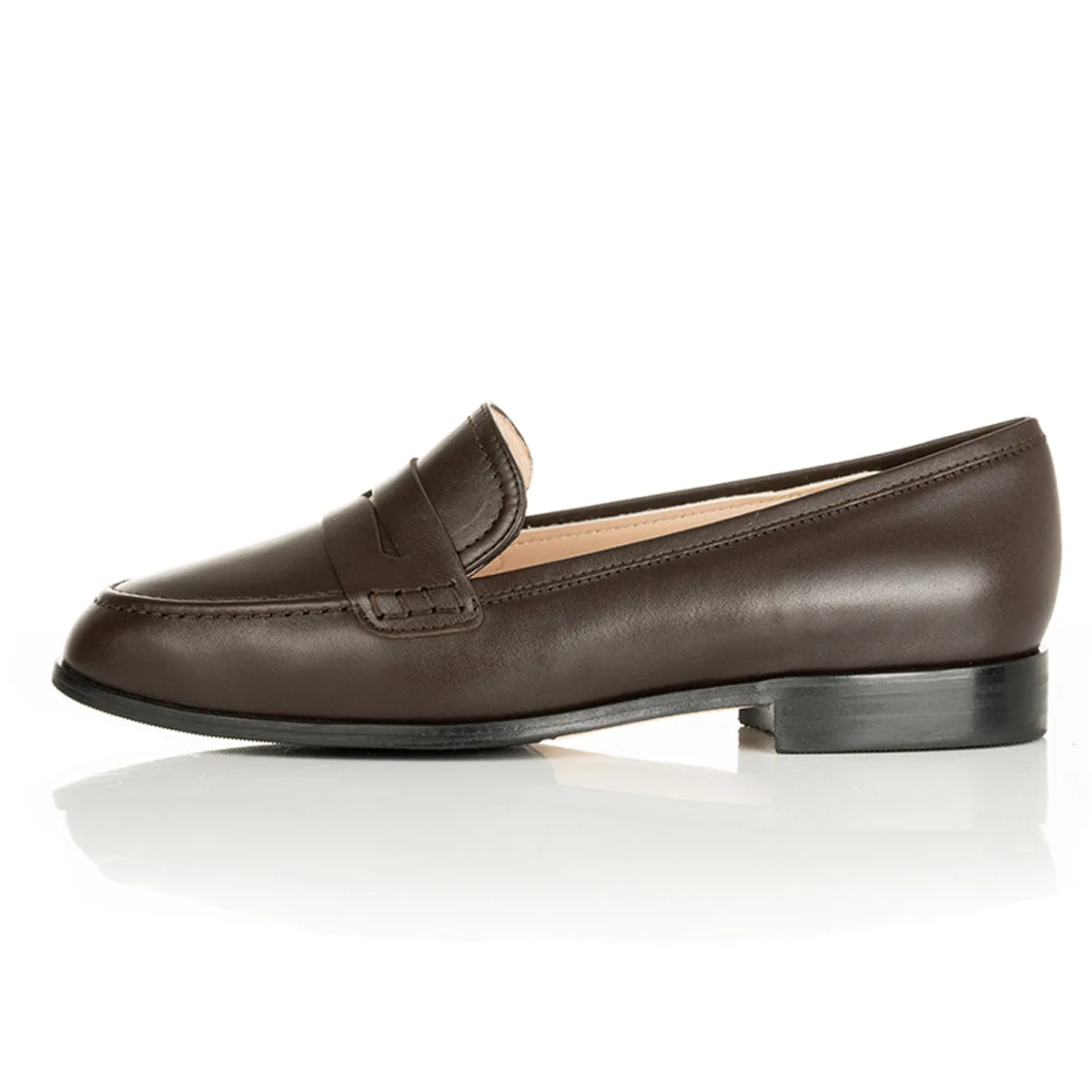 Sylvie Extra-Wide Fit Loafers  - Brown Leather