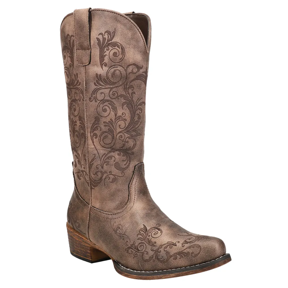 Tall Stuff Embroidery Snip Toe Cowboy Boots