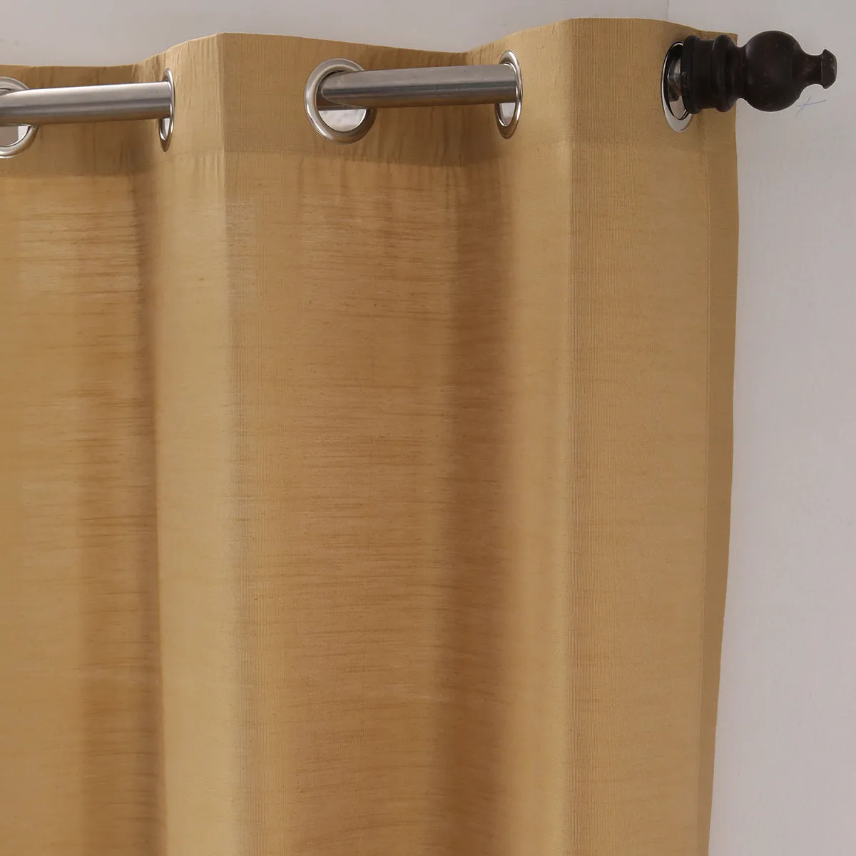 Tewly Tex Solid 2PC Gold Curtain Set