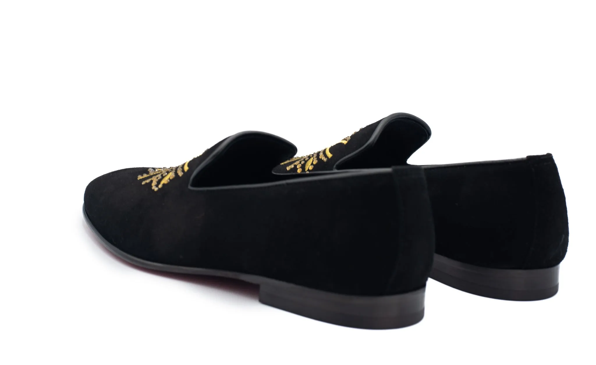 The Lazio Shoe Black Suede Slip-on Loafer Men Shoe