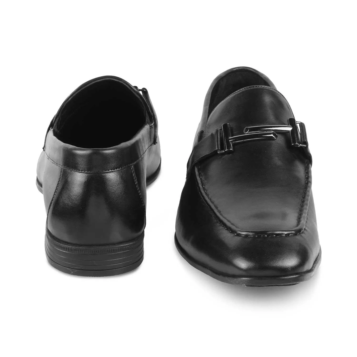 The Salperton Black Men's Leather Loafers Tresmode