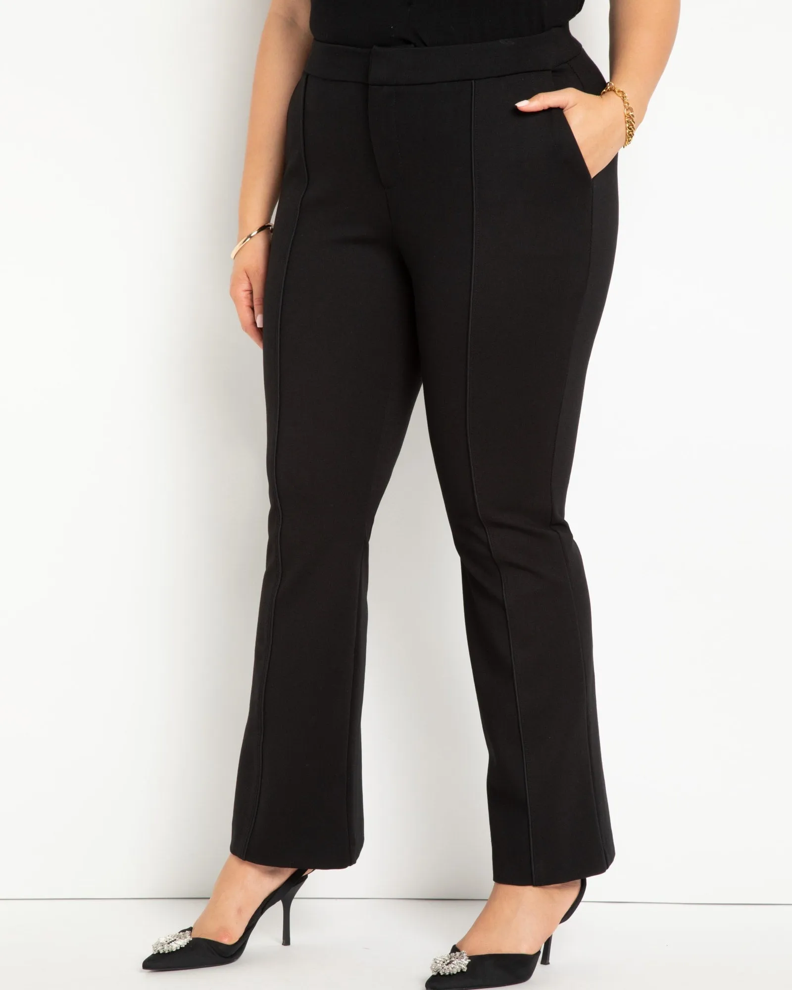 The Ultimate Suit Flare Leg Pant | Black