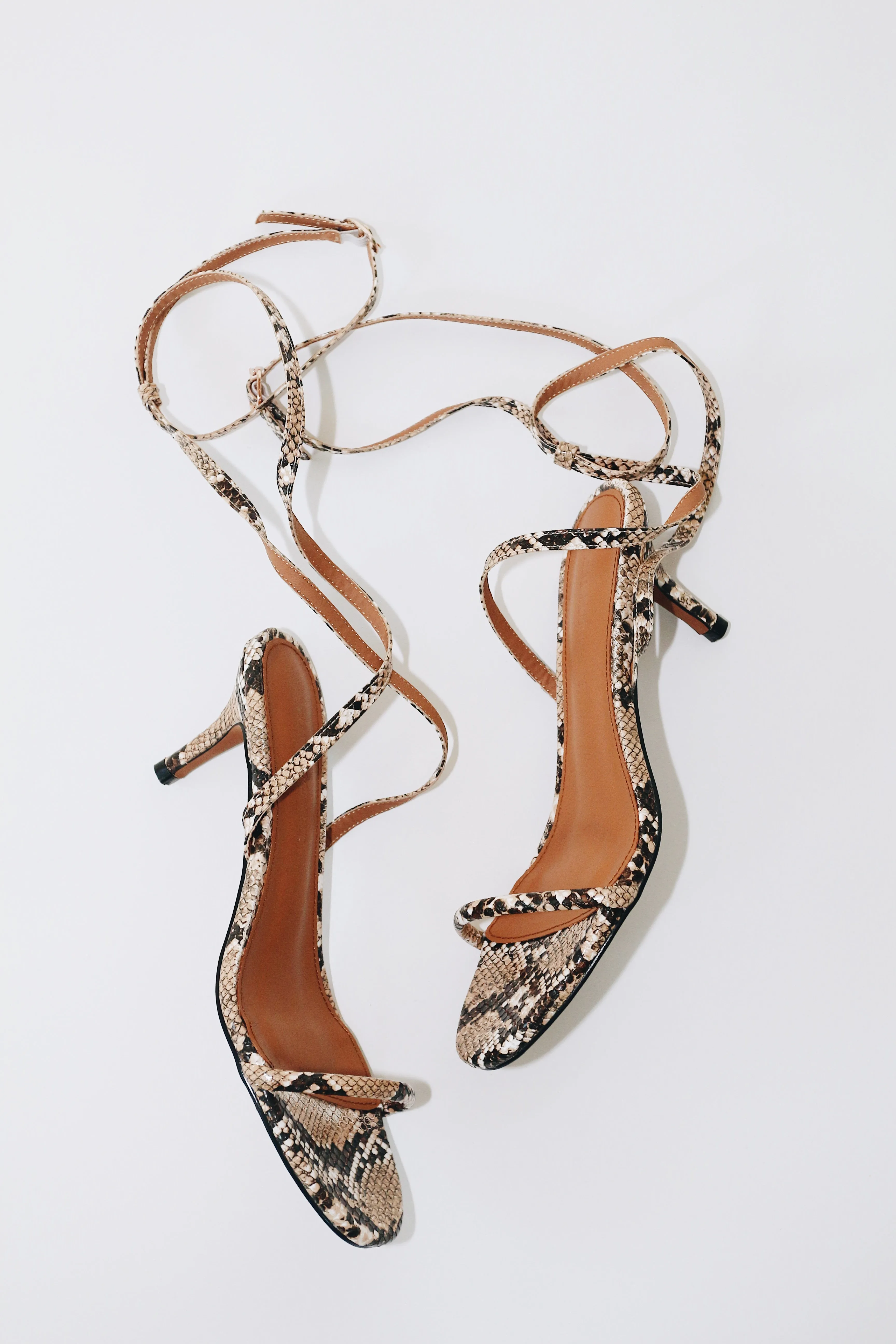 Tonia Tan Snake Kitten Heel Sandal 60 mm