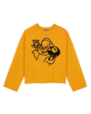 Tough Luck Oversized Boxy Sweater - Mustard