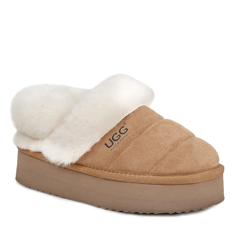 UGG Premium Fluffy Platform Scuff