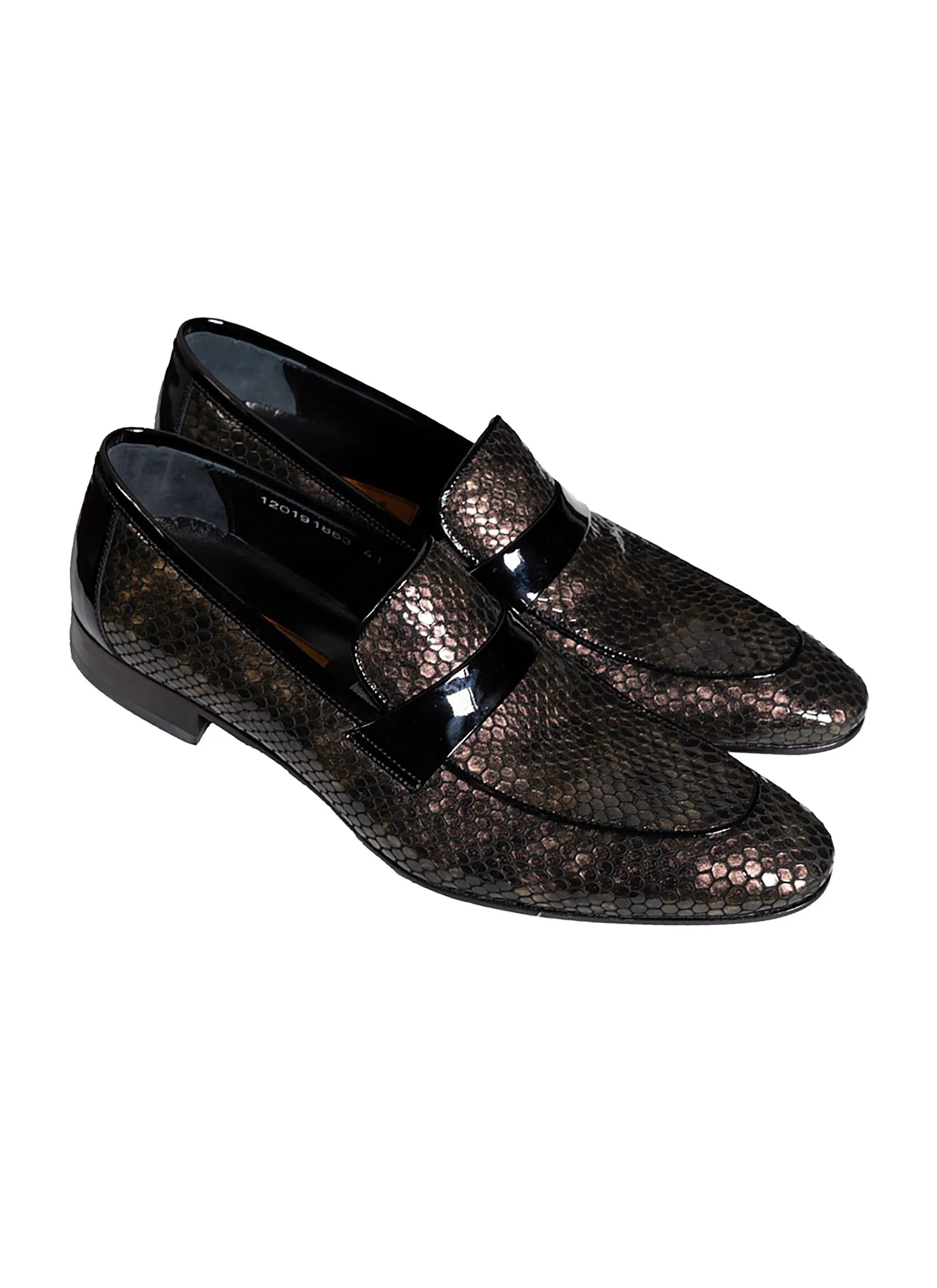 Vercini Exotic Skin Texture Loafers