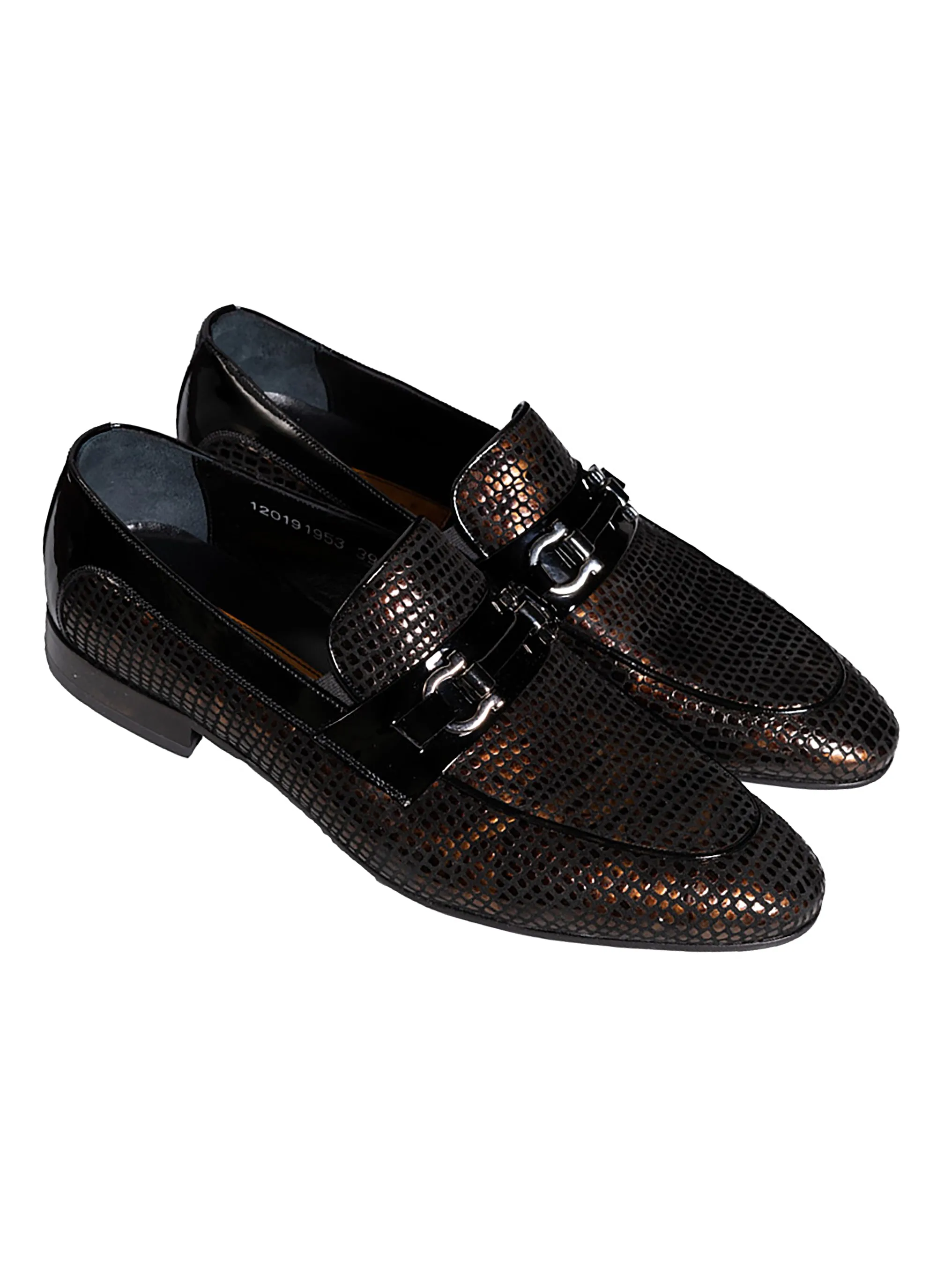 Vercini Exotic Skin Texture Loafers