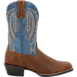 Westward Tooled-Inlay Square Toe Cowboy Boots