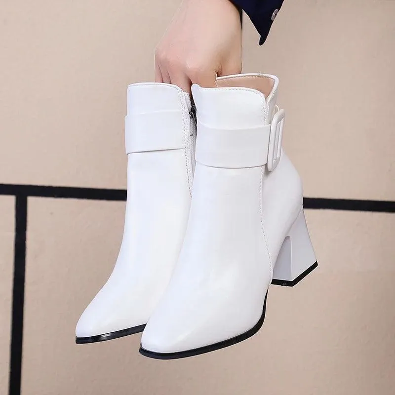 Women's Casual Shoes Comfortable Heel Ankle Boots SSS0339