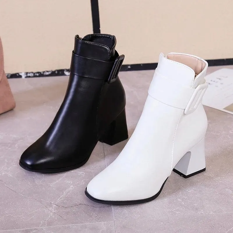 Women's Casual Shoes Comfortable Heel Ankle Boots SSS0339