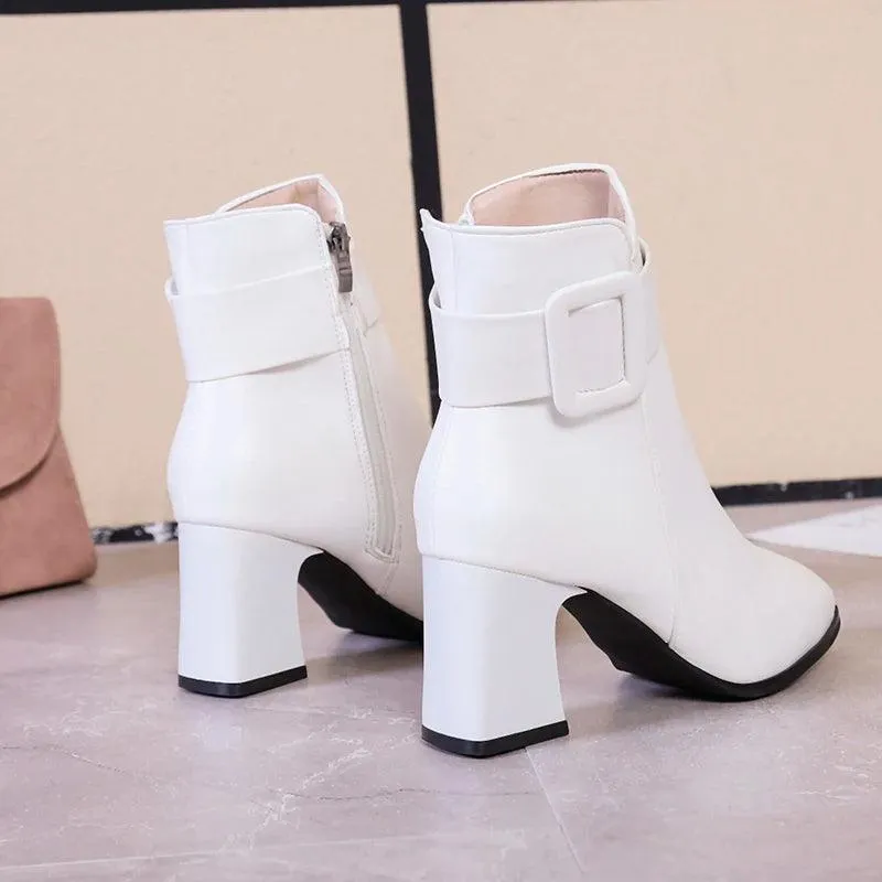 Women's Casual Shoes Comfortable Heel Ankle Boots SSS0339