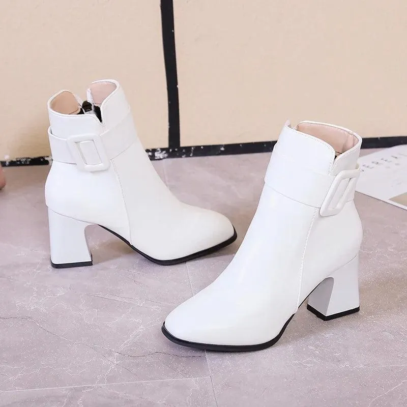 Women's Casual Shoes Comfortable Heel Ankle Boots SSS0339