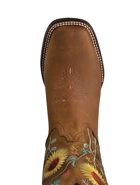 Women's Cowgirl Boots Floral Embroidered Florinda - Square Toe