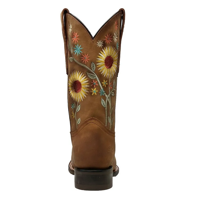 Women's Cowgirl Boots Floral Embroidered Florinda - Square Toe