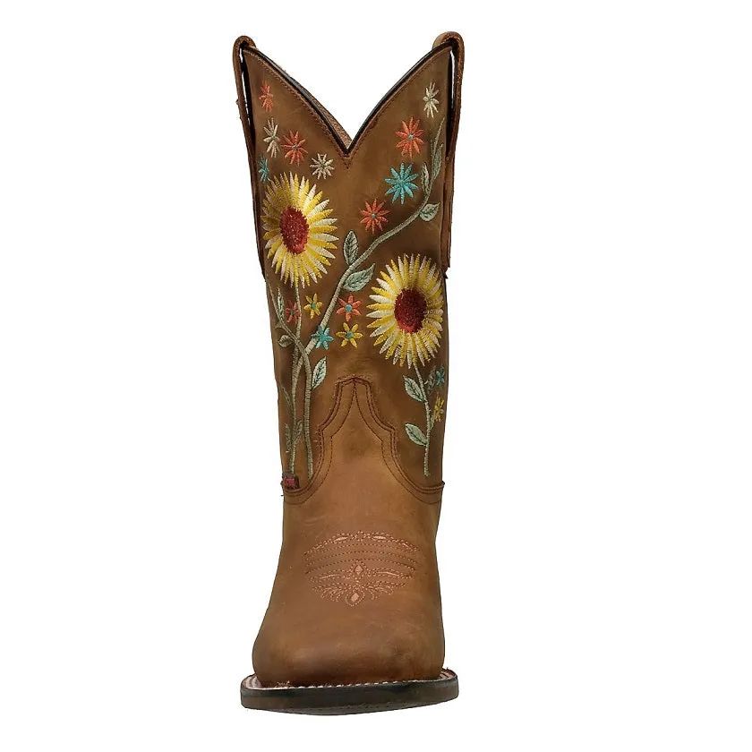 Women's Cowgirl Boots Floral Embroidered Florinda - Square Toe