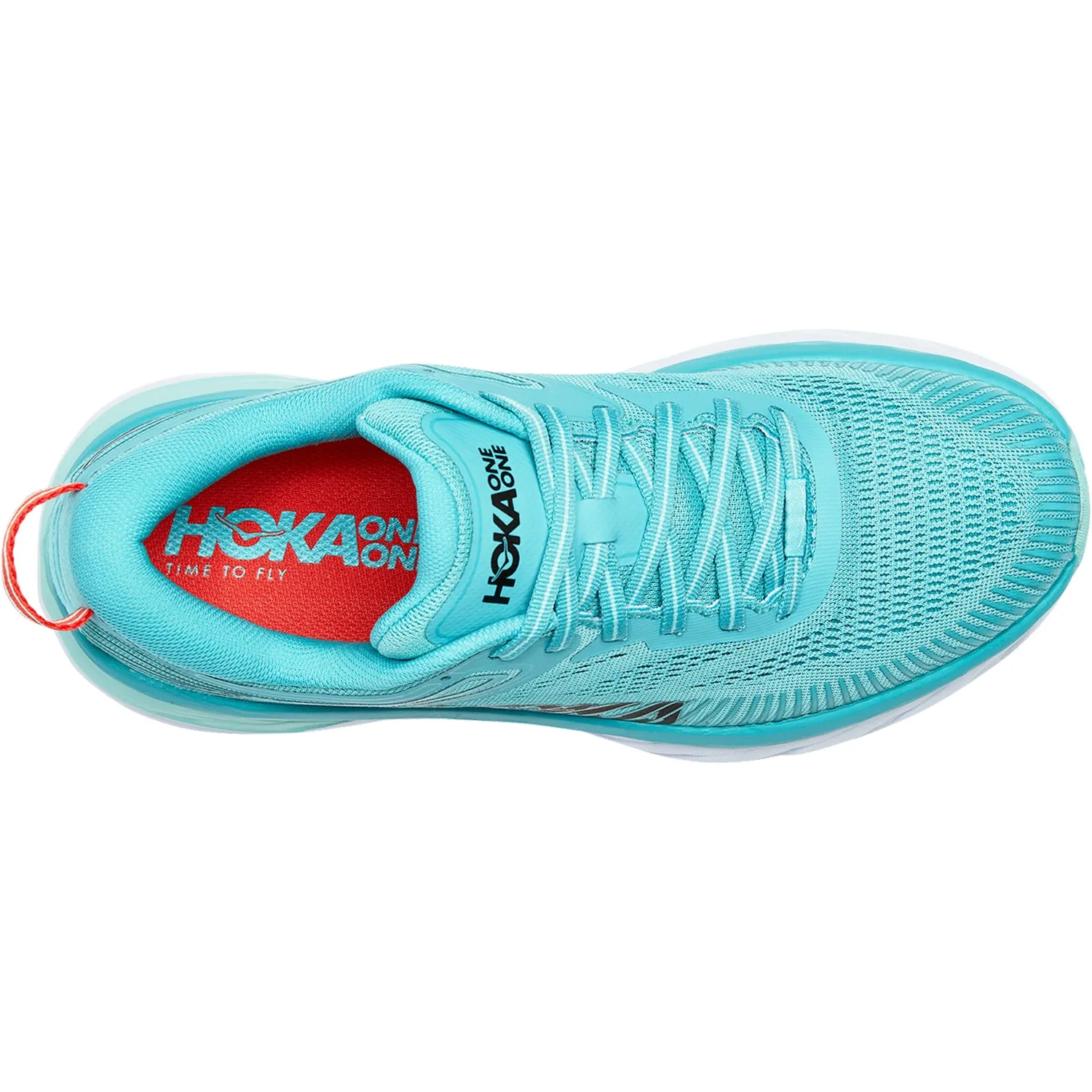 Women's Hoka Bondi 7 Aquarelle/Eggshell Blue Mesh