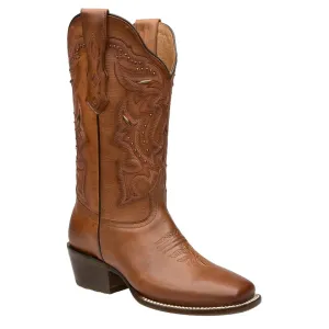 Women's Mía Western Embroidery Cowgirl Boots - Square Toe