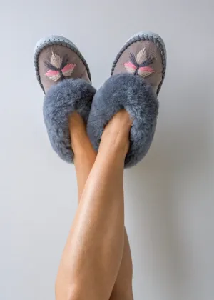 Women's Sheepskin Slippers – Winter Sky