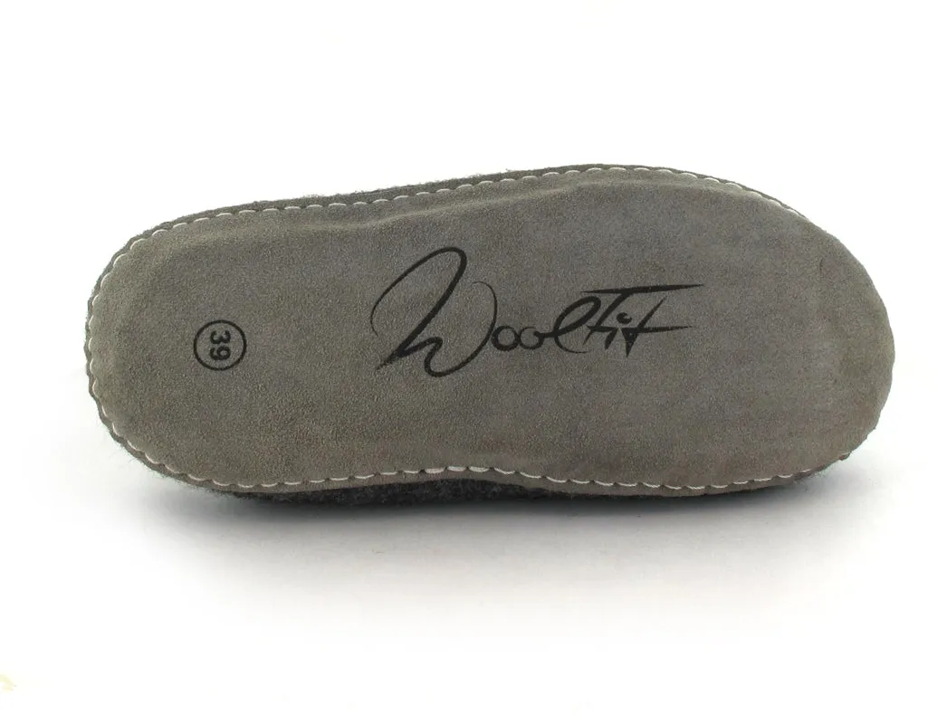 WoolFit® felt Moccasins for Men with wide Feet, graphite