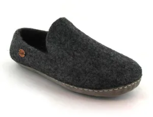 WoolFit® felt Moccasins for Men with wide Feet, graphite